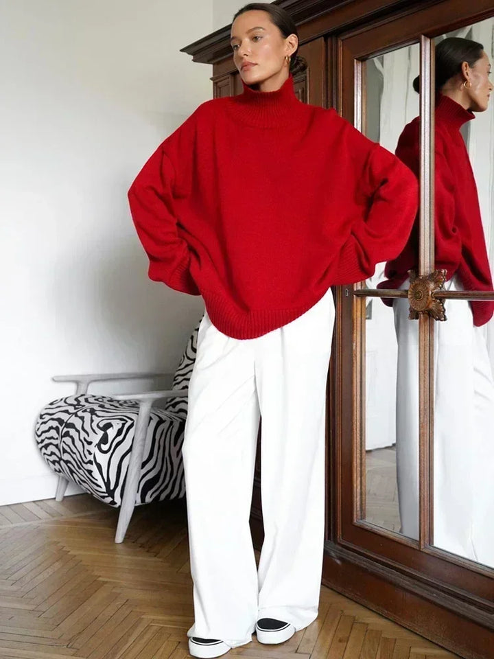 Stilla | Stilfuld Rullekrave sweater Look