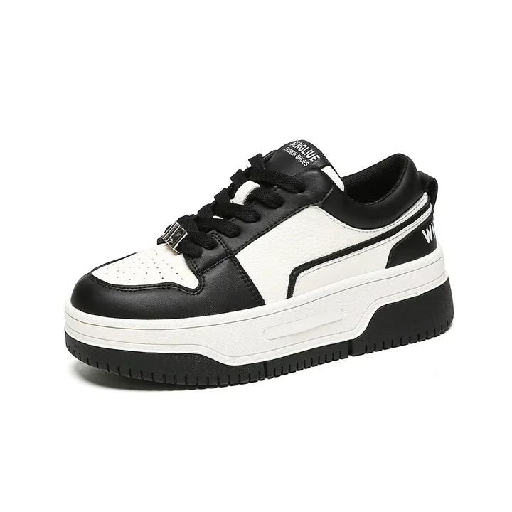 Stilla | Patchwork Platform Sneakers Med Crossover-design Til Kvinder