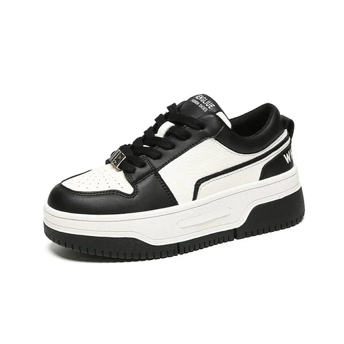 Stilla | Patchwork Platform Sneakers Med Crossover-design Til Kvinder