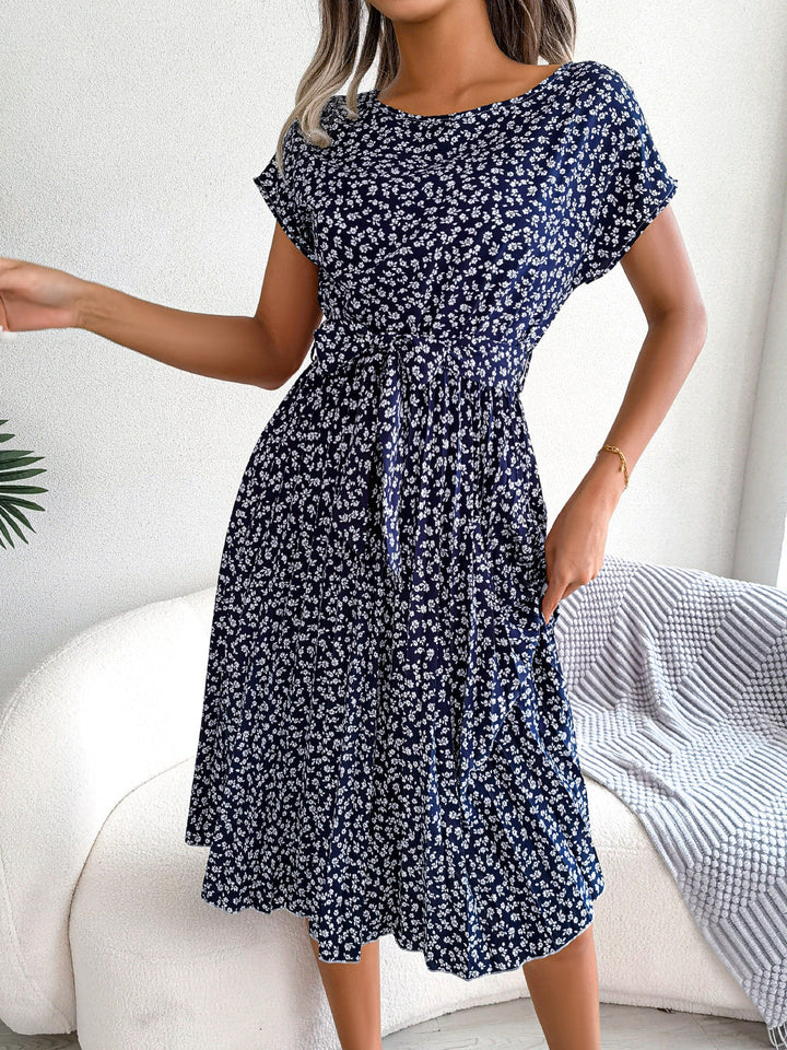 Stilla | Blomstret Plisseret Kjole