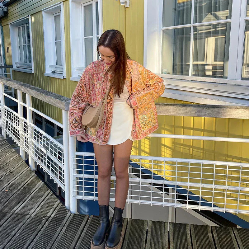 Stilla | Trendy og Elegant Jakke Med Et Tryk