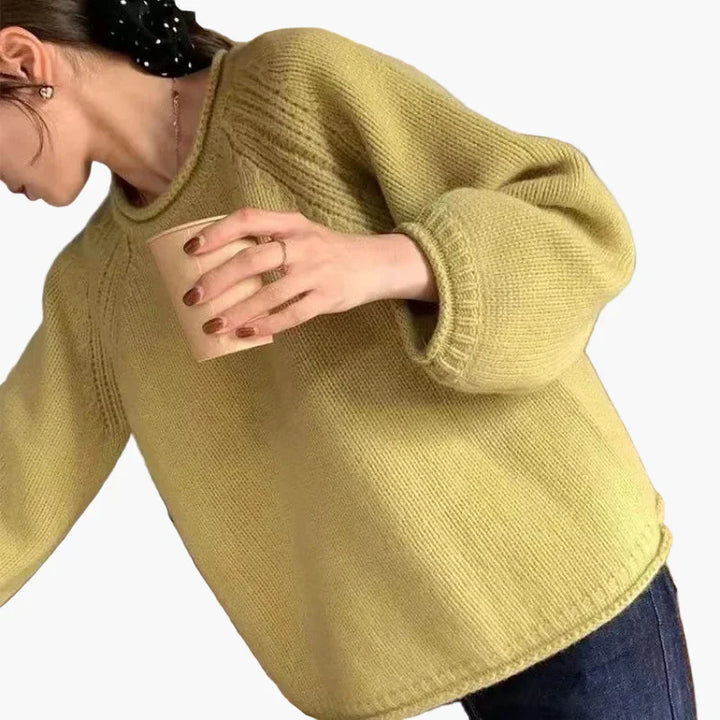 Stilla | Pullover I Fransk Stil - Loose Strikpullover til Hverdag og Fritid