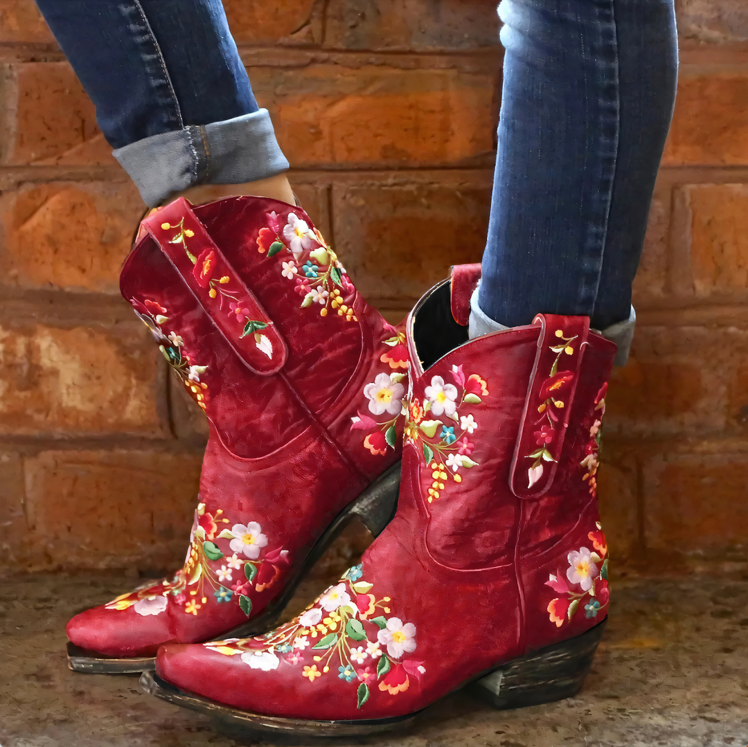 Stilla | Vandafvisende Vintage Cowgirl Støvler