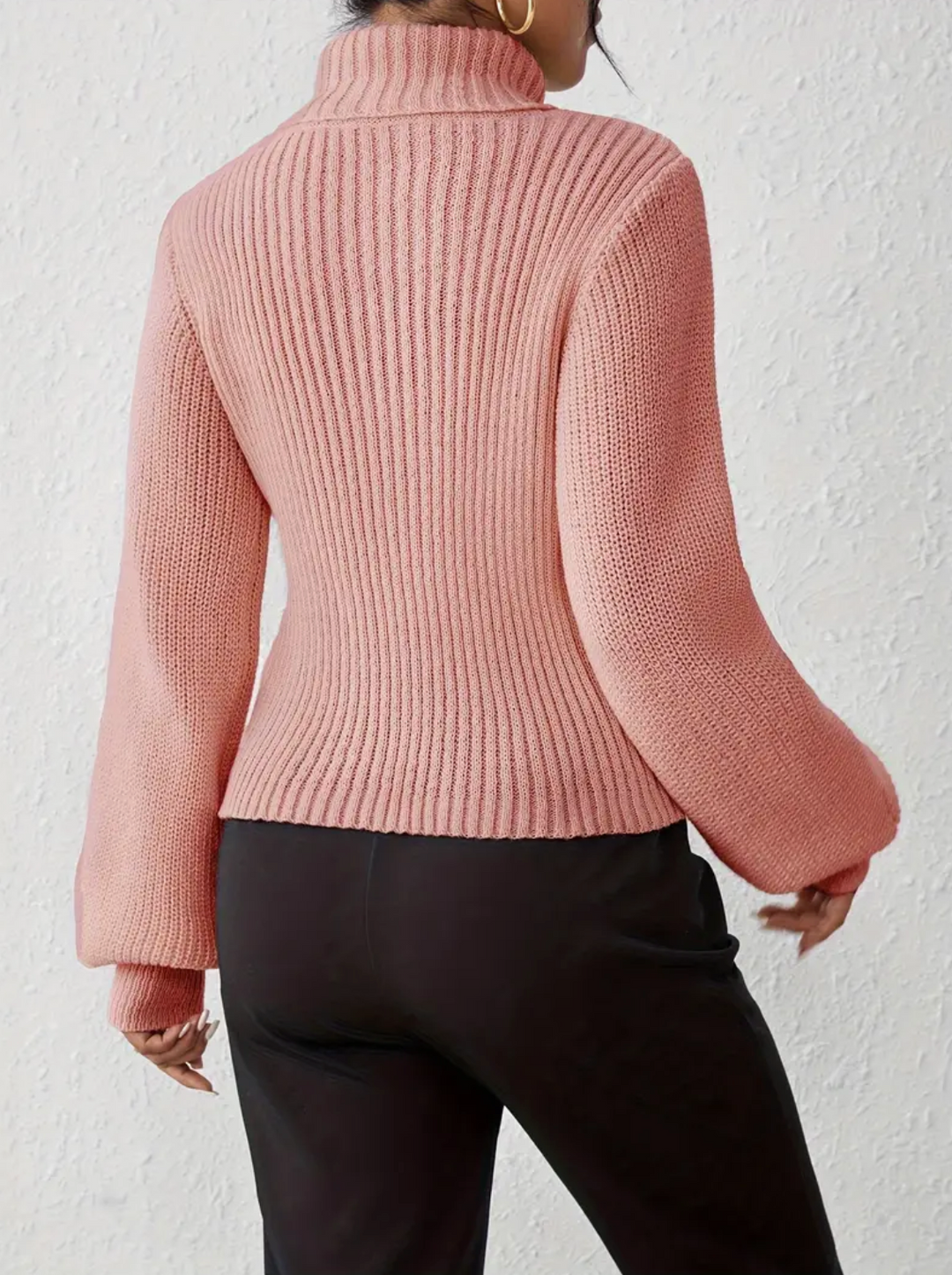 Stilla | Pullover med ståkrave og U-udskæring