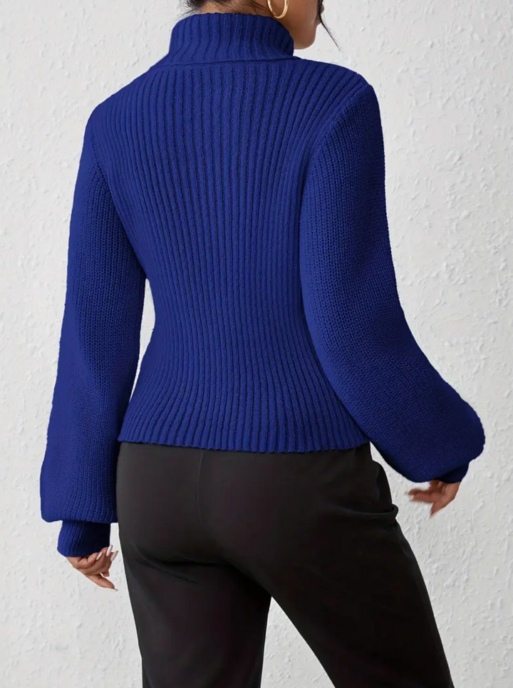 Stilla | Pullover med ståkrave og U-udskæring