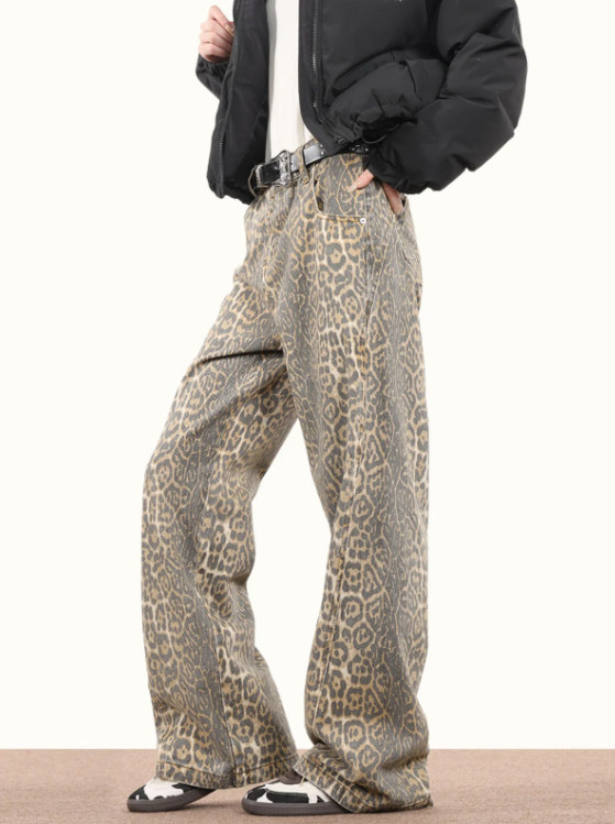 Stilla | Jeans i Leopard Denim