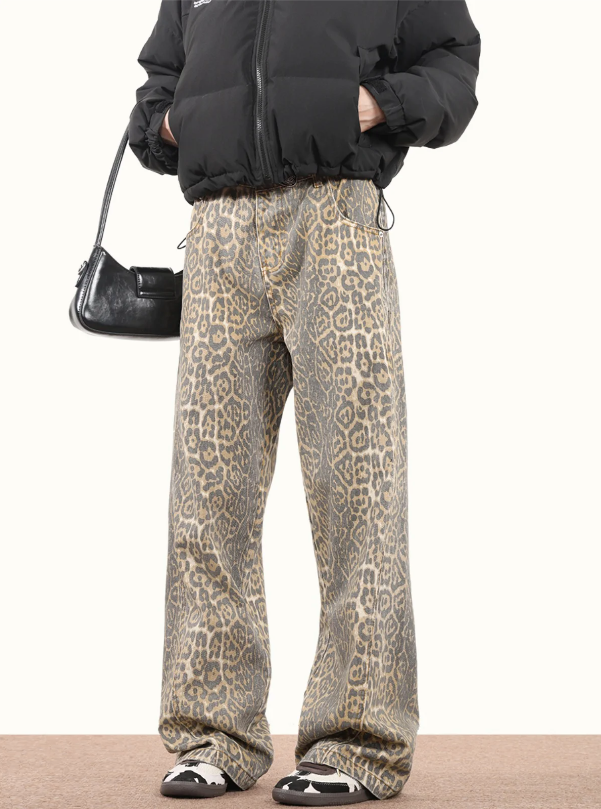 Stilla | Jeans i Leopard Denim