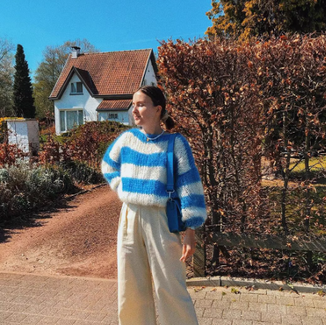 Stilla | Stribet Pullover Af Groft Uld