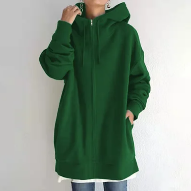 Stilla-Hoodie med lynlås til efterår/vinter