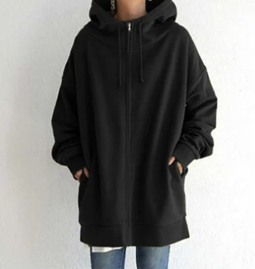 Stilla-Hoodie med lynlås til efterår/vinter