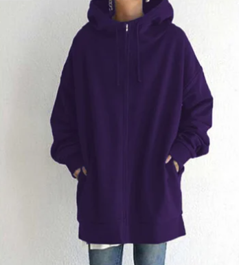 Stilla-Hoodie med lynlås til efterår/vinter
