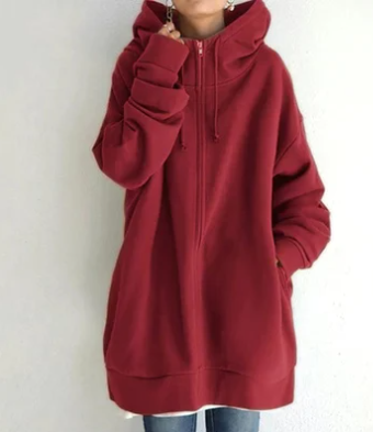 Stilla-Hoodie med lynlås til efterår/vinter