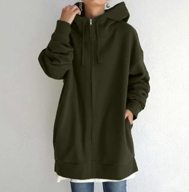 Stilla-Hoodie med lynlås til efterår/vinter