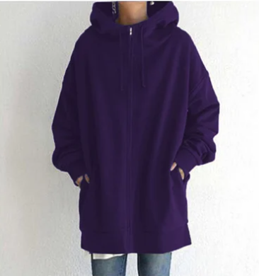 Stilla-Hoodie med lynlås til efterår/vinter