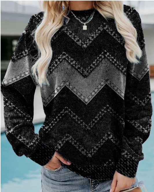 Stilla | Geometrisk Casual Sweatshirt