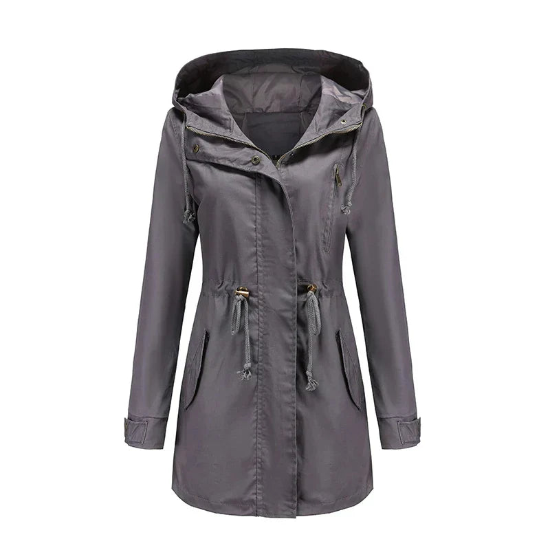 Stilla | Trenchcoat med hætte