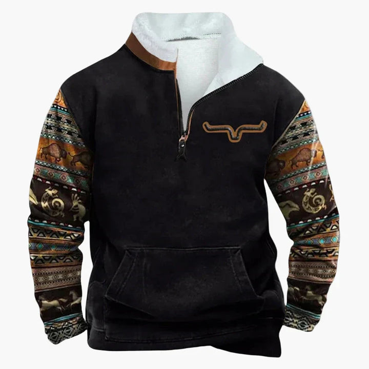 Stilla | Wild West Vintage Pullover - Stilfuld Fritids-Sweater med Western-Charme