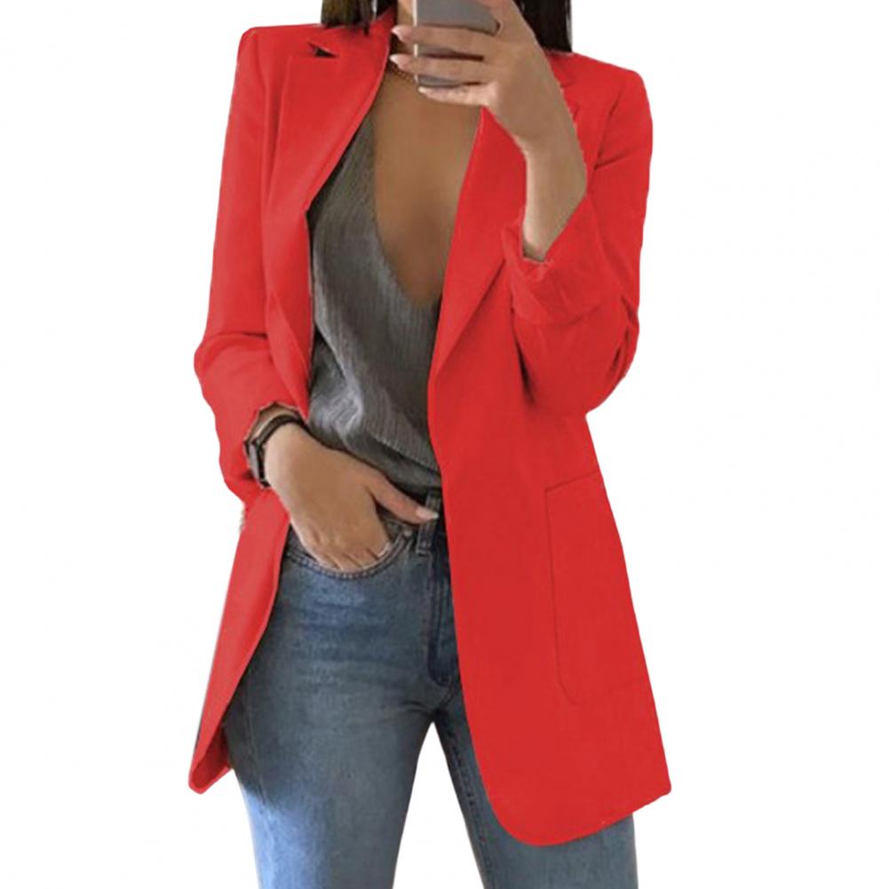 Stilla | Blazer Taljeret pasform Hof længde Store lommer Åben front