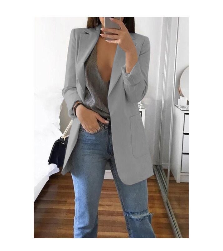Stilla | Strikjakke Blazer Slim Fit Til Damer, Til Et Touch Af Europæisk Og Amerikansk Mode.