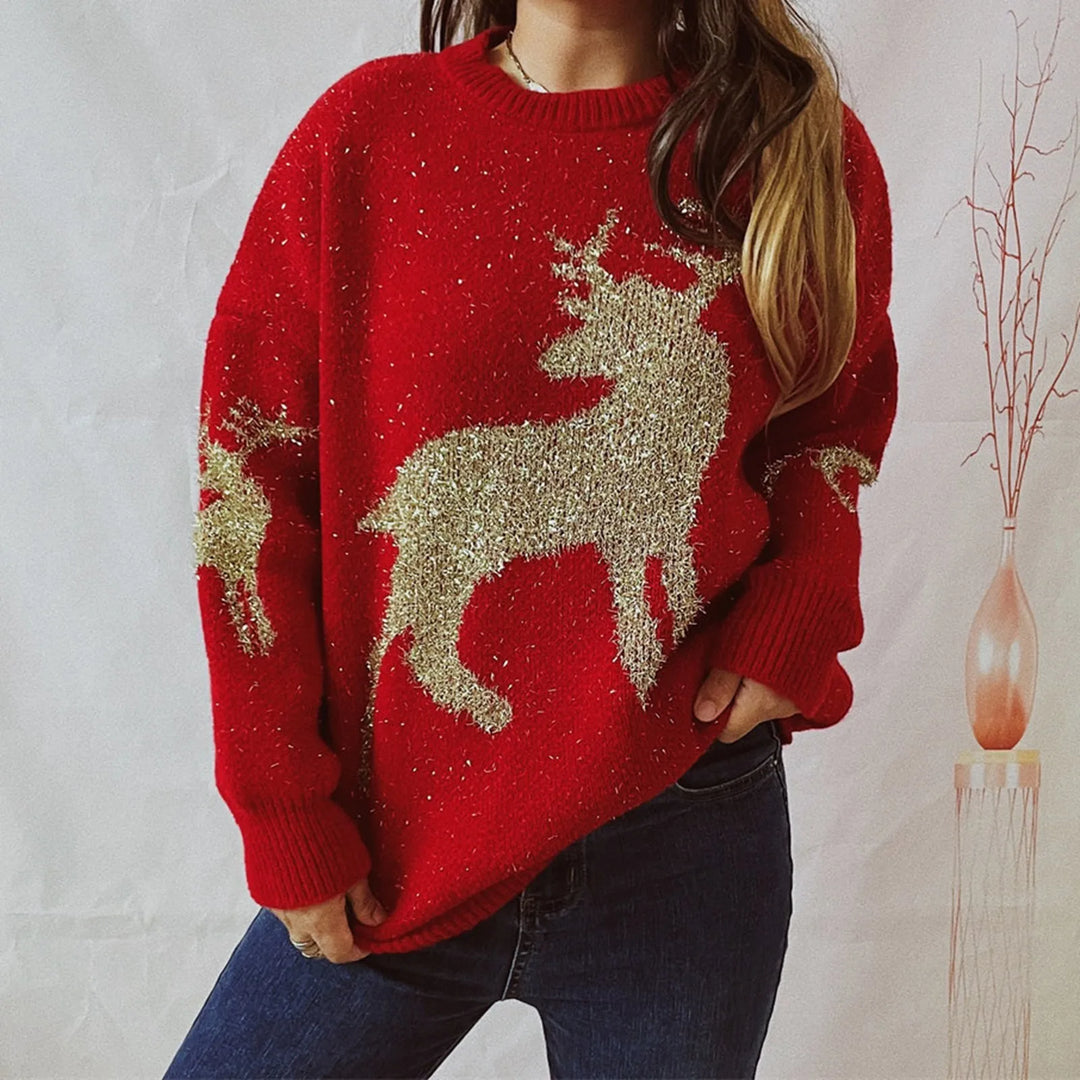 Stilla | Julehind Rundhals Pullover til kvinder