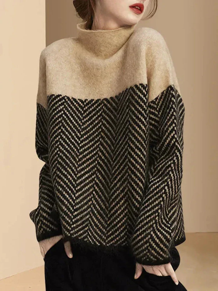 Stilla | Stribet Sweatshirt Uden Krave