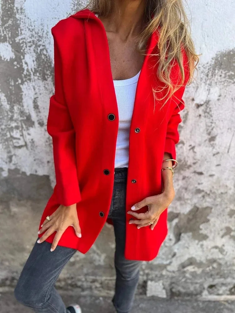 Stilla | Elegant Frakke Med Hue