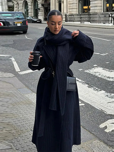 Stilla | Vintage Stribet Trenchcoat Til Damer