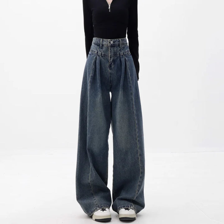 Stilla | Højtaljede Jeans Med Brede Ben