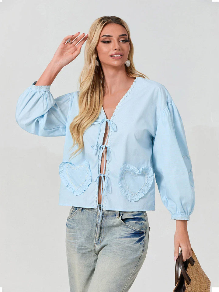Stilla | Smuk Bluse Med Lommer