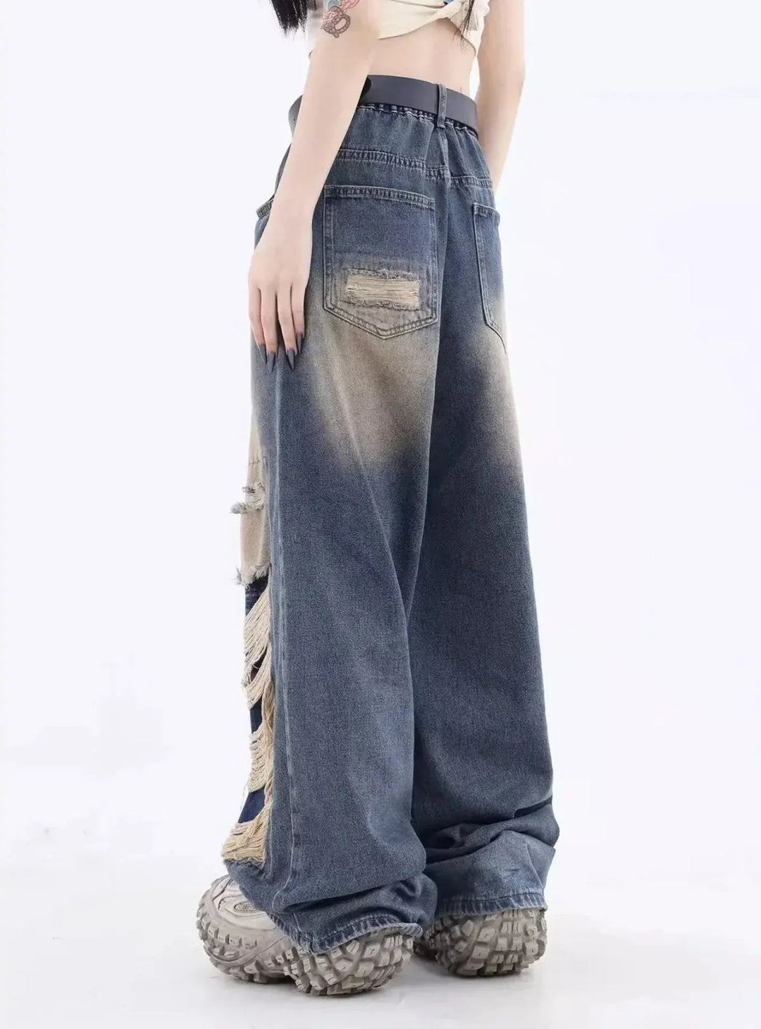 Stilla | Løse Rippede Jeans