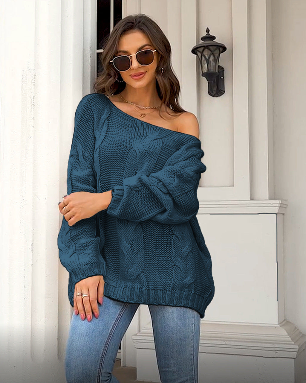 Stilla | Sweater Med Off-Shoulder Ærmer