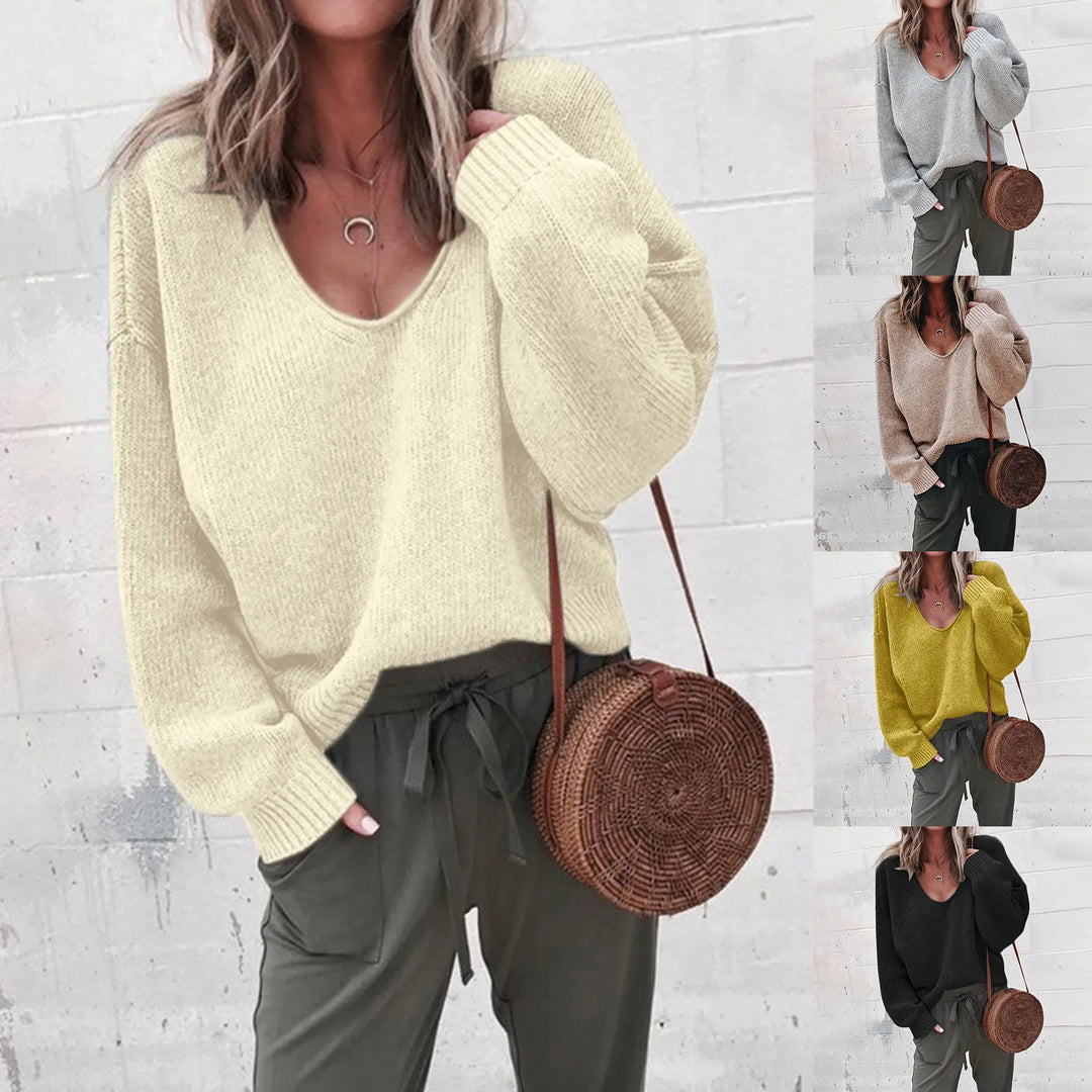 Stilla | Elegant damepullover med V-udskæring