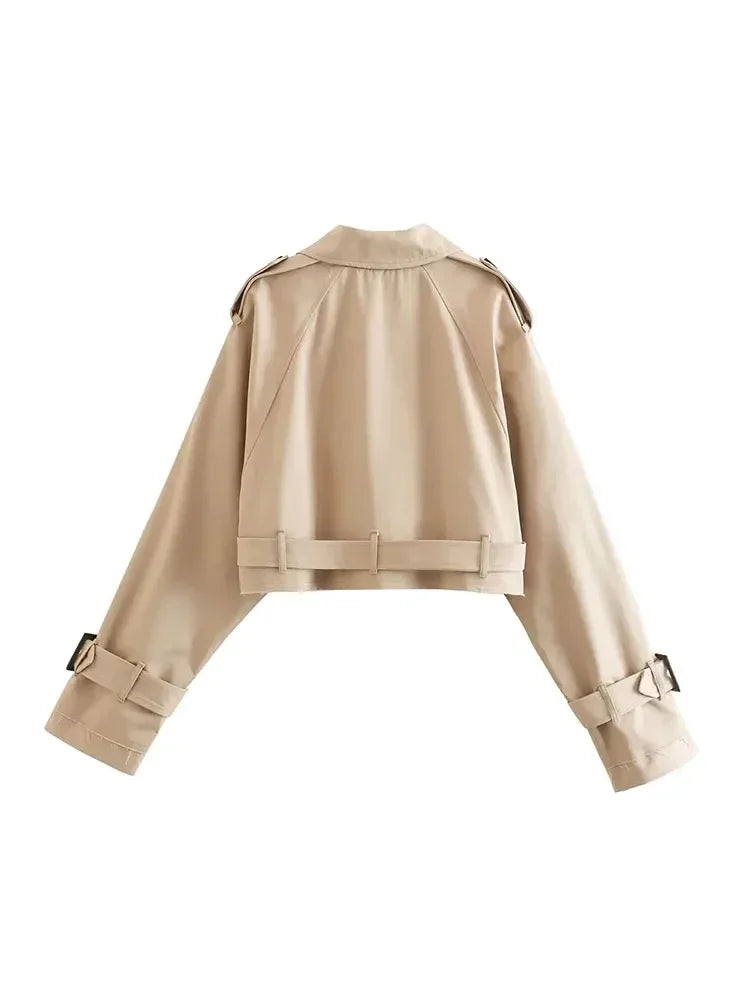 Stilla | Stilfuld Kort-Trenchcoat