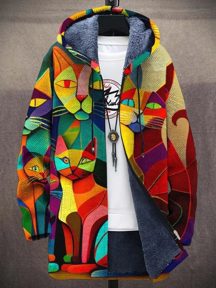 Stilla | Elegant Designerjakke Med Kunstnerisk Print