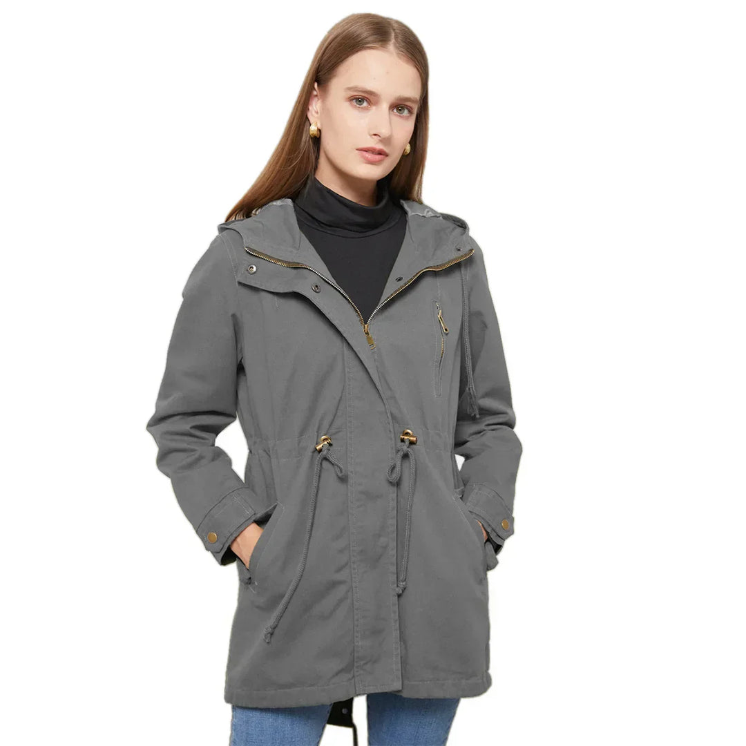 Stilla | Trenchcoat med hætte