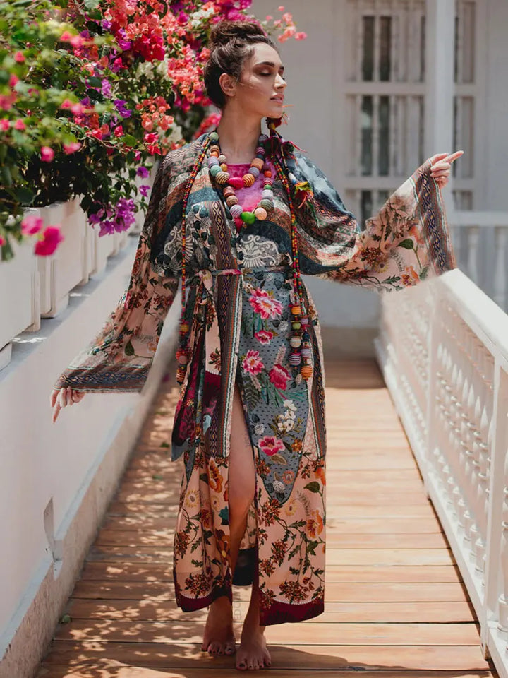 Stilla | Bohemian Sommer Kimono Med Farver