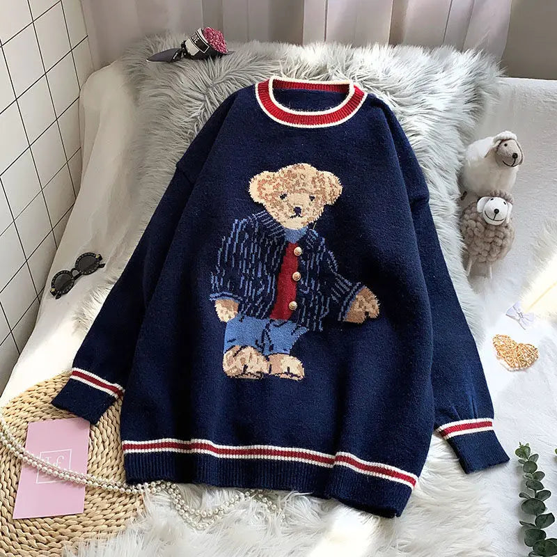 Stilla | Dametrøje Af Strik Med Lilje Broderi