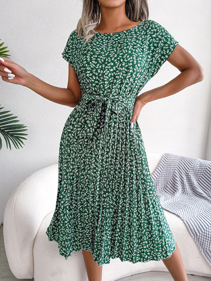 Stilla | Blomstret Plisseret Kjole