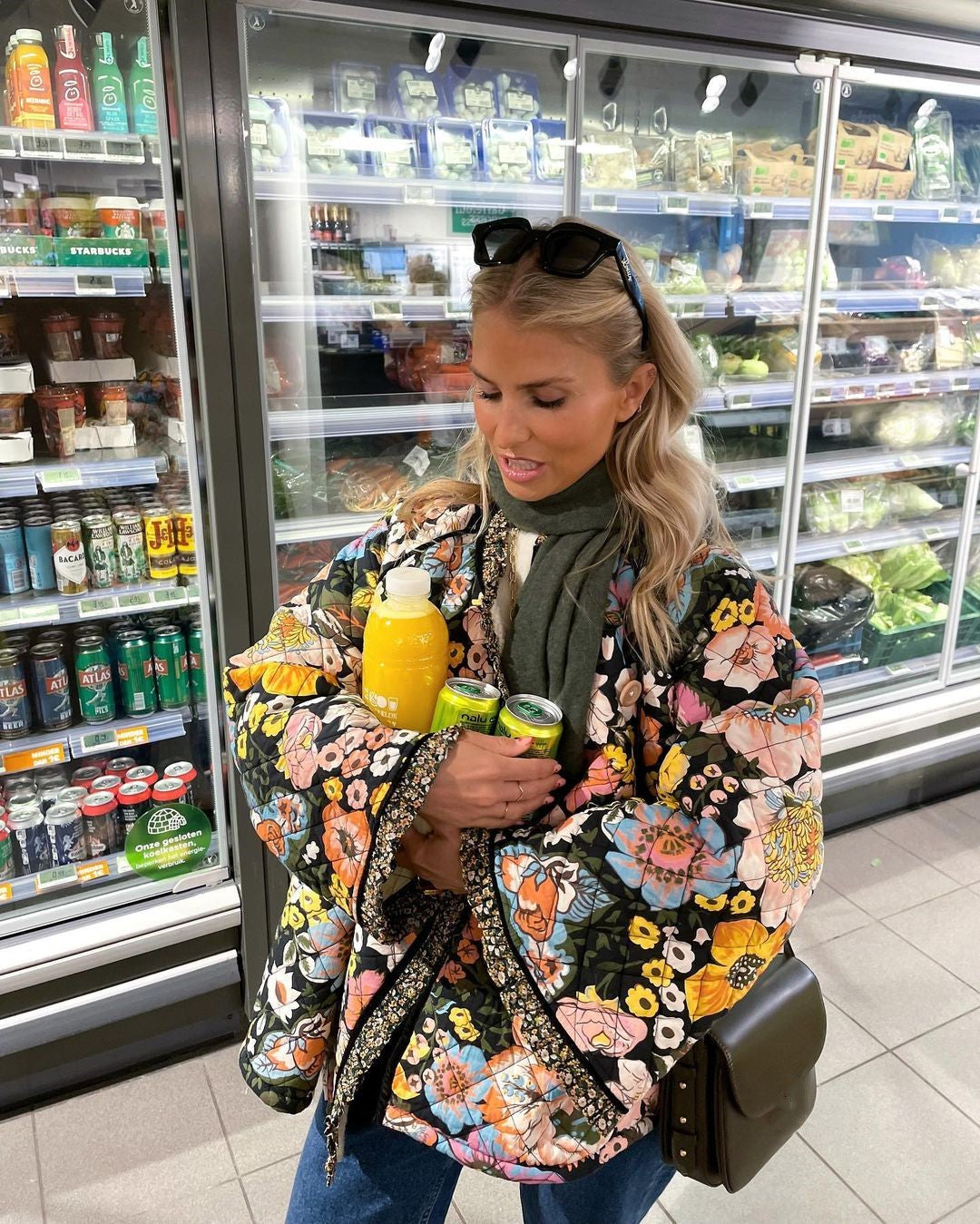 Stilla | Blomstret Reversibel Jakke Varme og Stil i Ét Boheme-Design