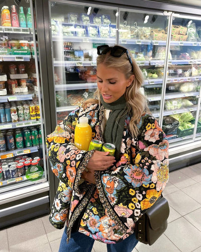 Stilla | Steppjakke Med Blomsterprint