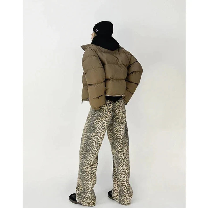 Stilla | Retro Leopardmønster Bukser Design