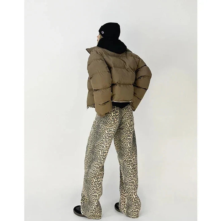 Stilla | Retro Leopardmønster Bukser