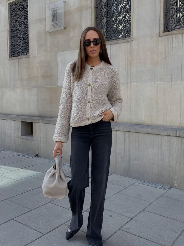 Stilla | Dame Knap-Front Cardigan Jakke