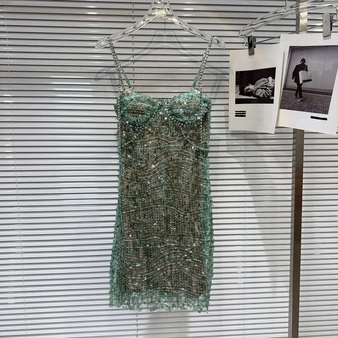 Stilla | Pynte Grøn Bustier Kjole