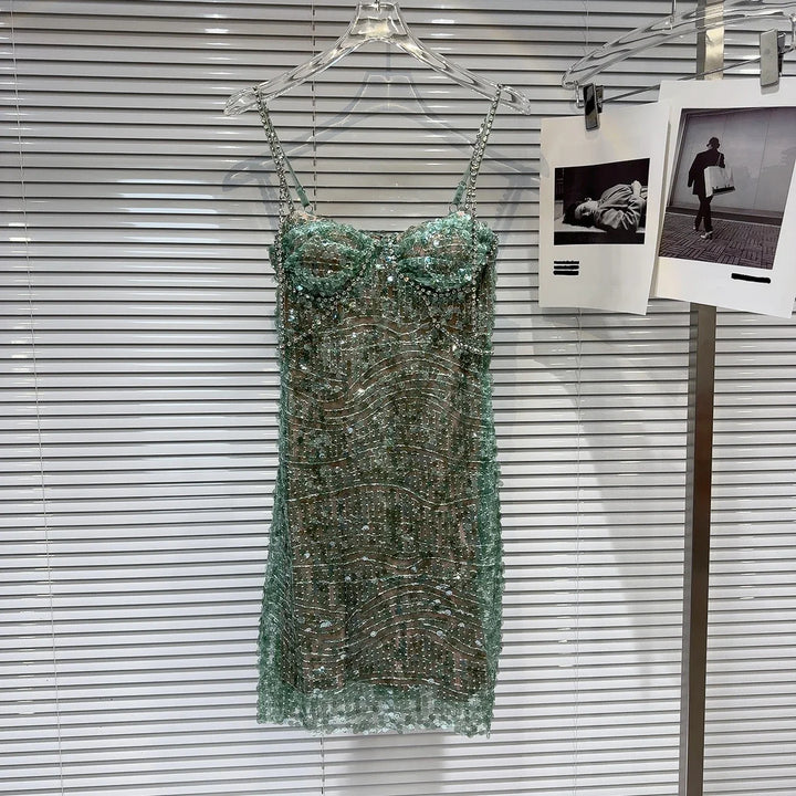 Stilla | Pynte Grøn Bustier Kjole