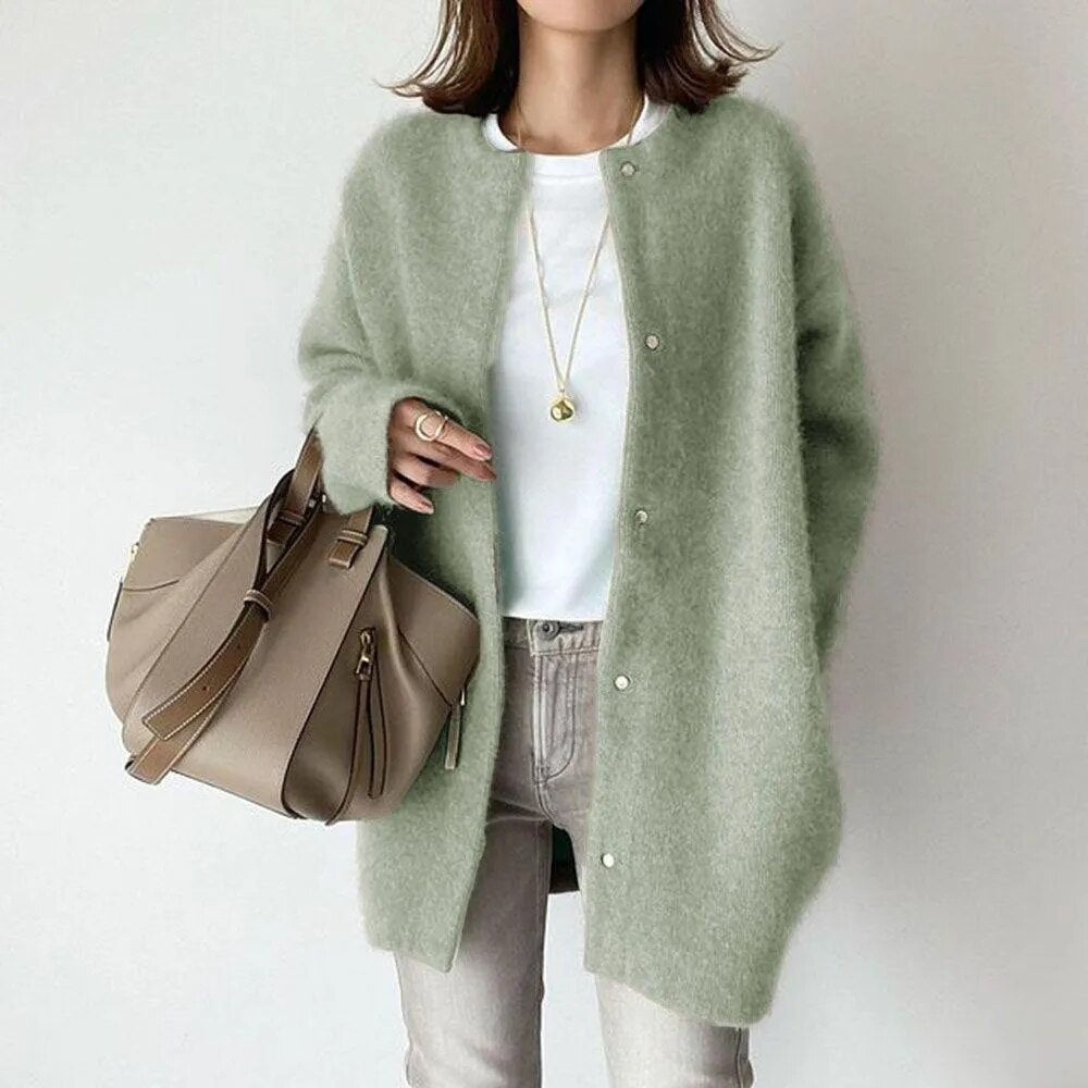 Stilla | strikket cardigan med knaplukning foran