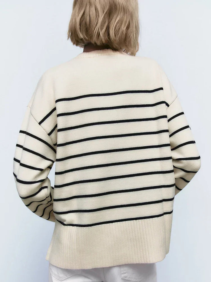 Stilla | Stribet Couture-strikpullover