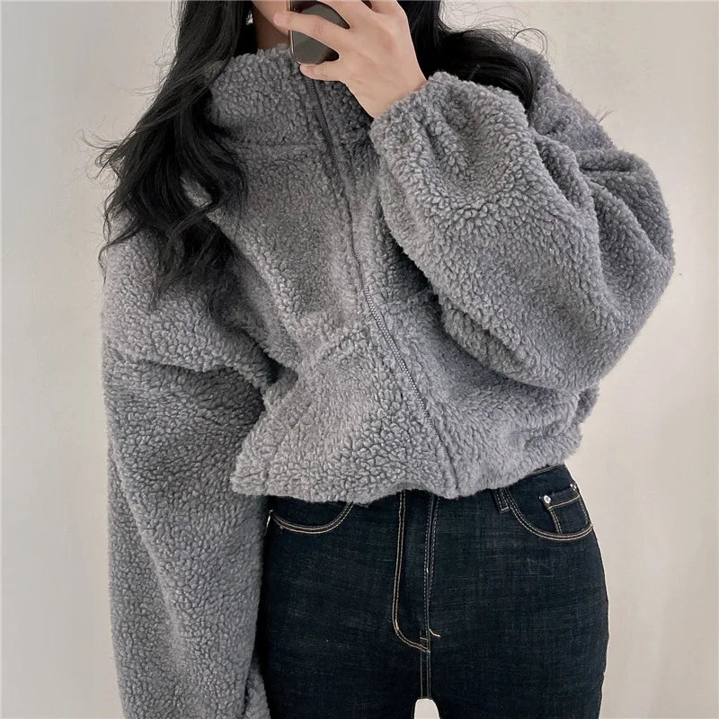 Stilla | Fleece-pullover med lynlås og krave