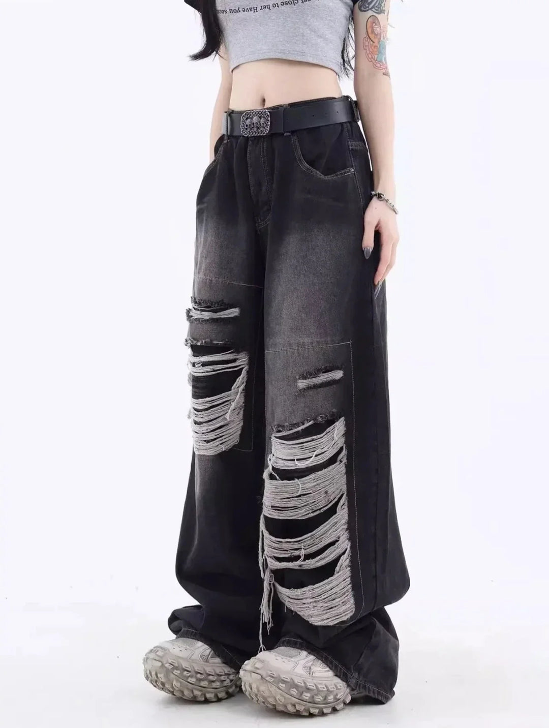Stilla | Løse Rippede Jeans
