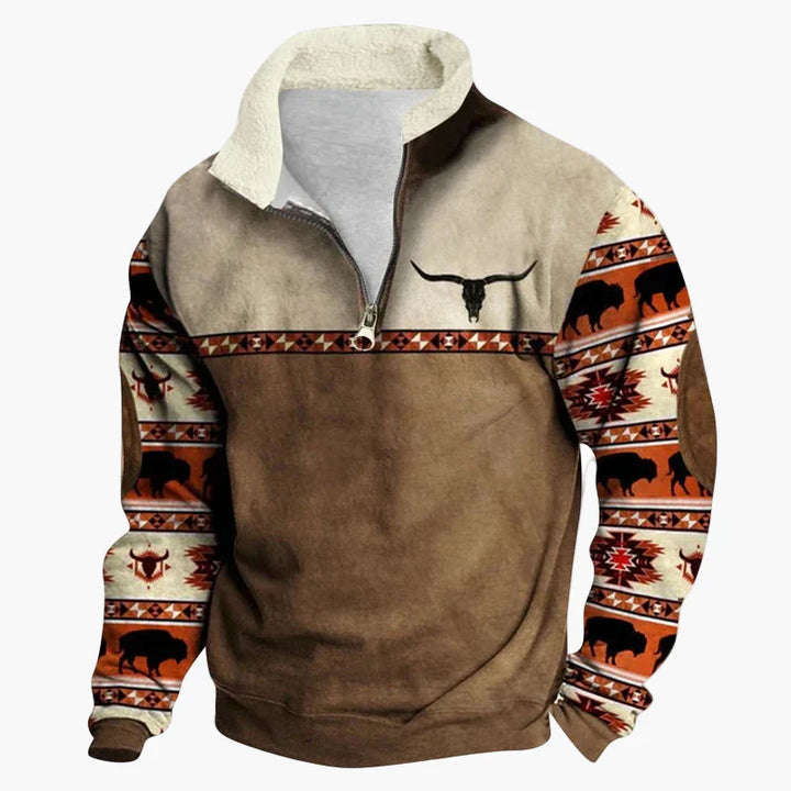 Stilla | Wild West Vintage Pullover - Stilfuld Fritids-Sweater med Western-Charme
